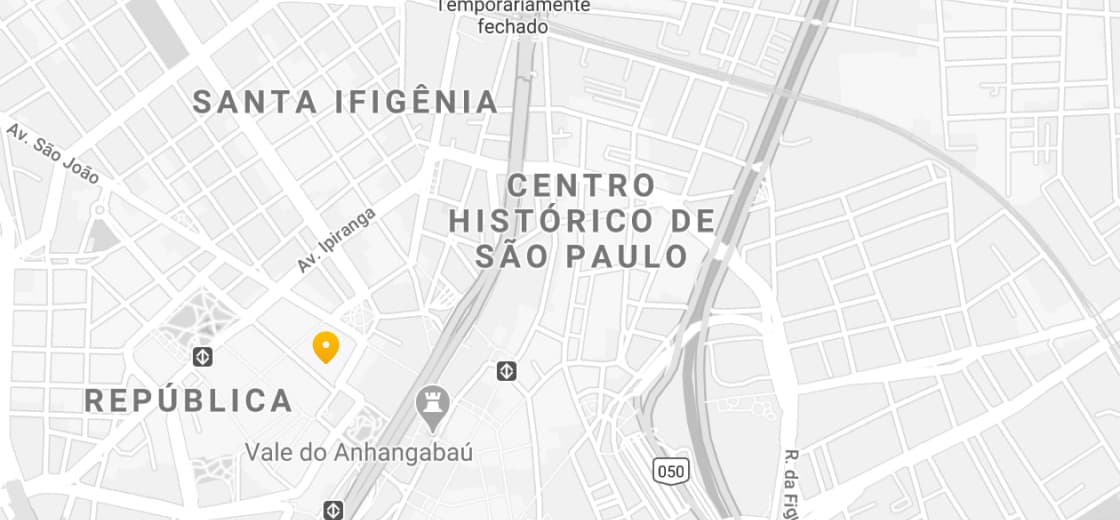 mapa marcando a localização do endereço da loja em Rio de Janeiro